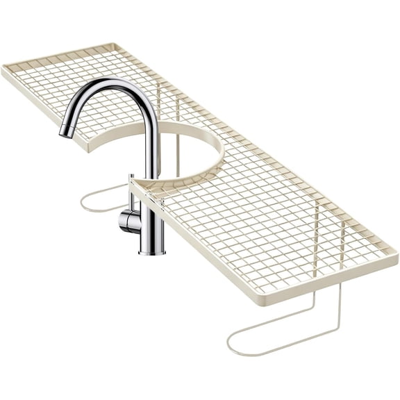 U Shape Faucet Shelf, No Drill Sink Organizer, Bathroom