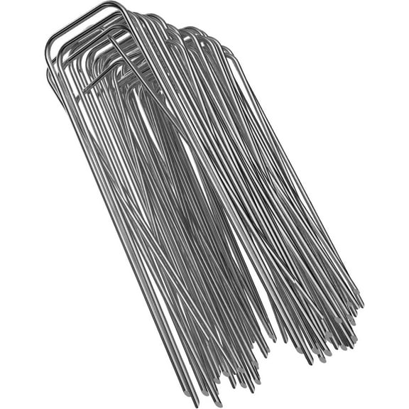 U Shape Ground Stake Garden Tools Landscape Staples for Yard Patio Lawn Garden Installation Fixing Supplies