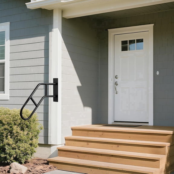 Handrails for Outdoor Steps – U-Shape Wall Mounted Safety Stair Rail for 1-3 Steps, Hold Tight Grab Bar for Elderly, Children & Disabled
