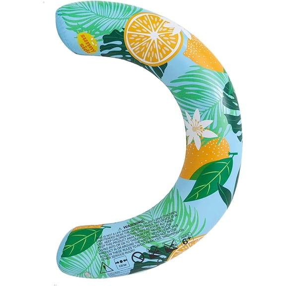 U-Shape Inflatable Adult Pool Float, Printed Elastic for Outdoor Beach Lake