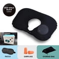 thumbnail image 1 of U-Shape Inflatable Travel Pillow Soft Milk Silk Neck Cushion Press to Inflate Portable Support for Airplane Car Train Office with Storage Bag Goggles Earplugs, 1 of 2