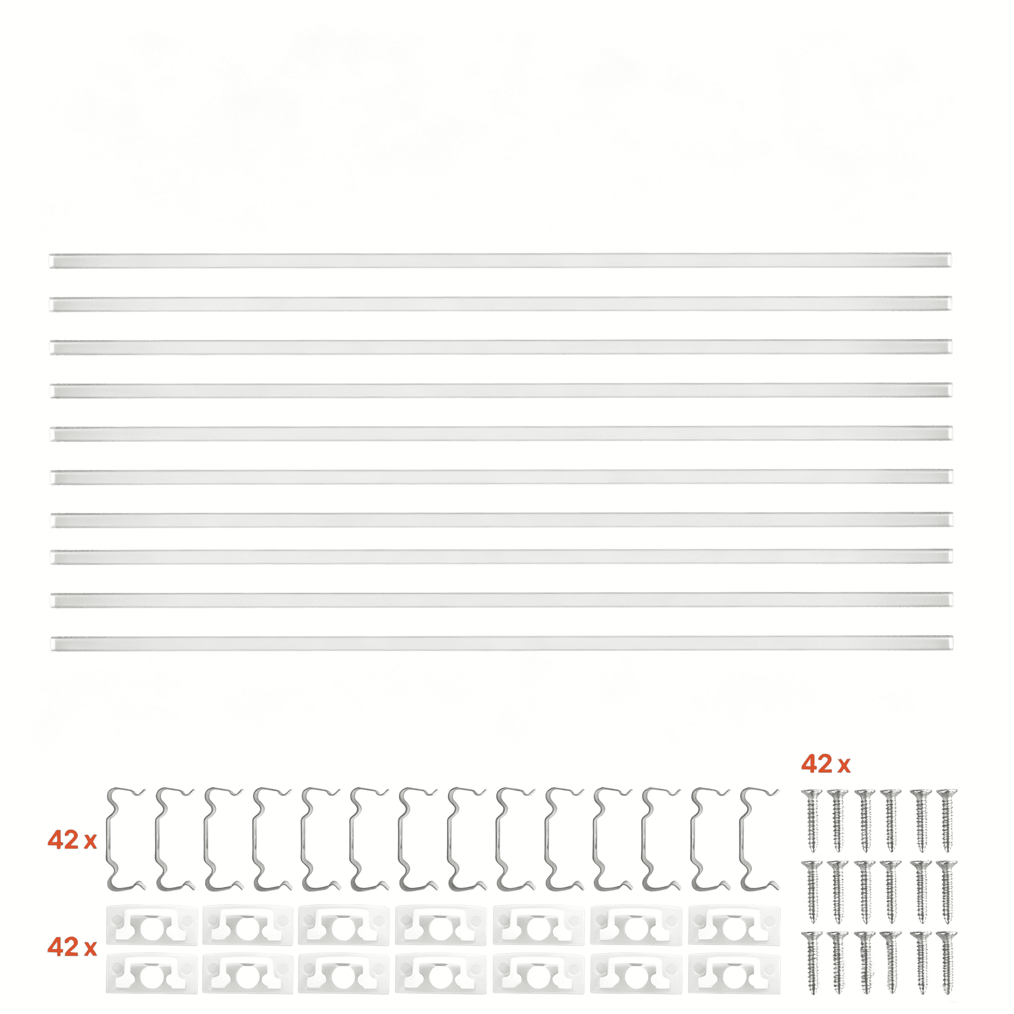 U Shape LED Channel 6.6 ft 10 Pack Anodized Aluminum with Milky Cover for Cabinet Bookshelf Display