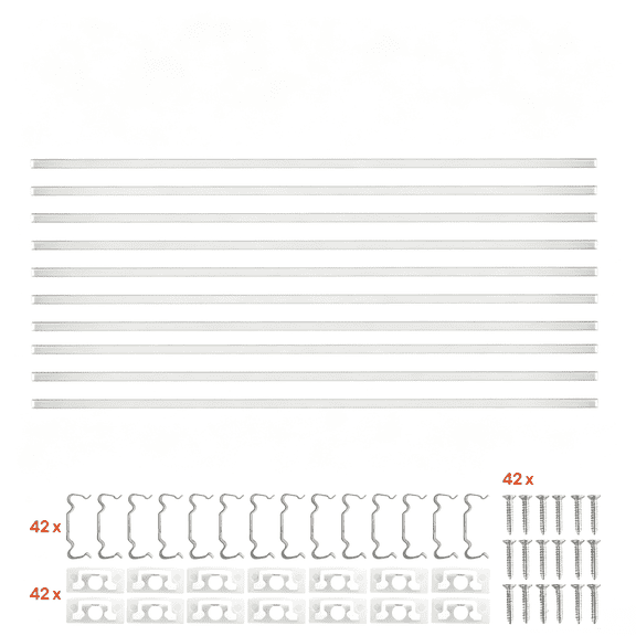 U Shape LED Channel 6.6 ft 10 Pack Anodized Aluminum with Milky Cover for Cabinet Bookshelf Display