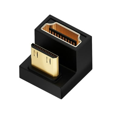 U Shape Mini HDMI to HDMI Adapter, 180 Degree Angle, 4K@120Hz