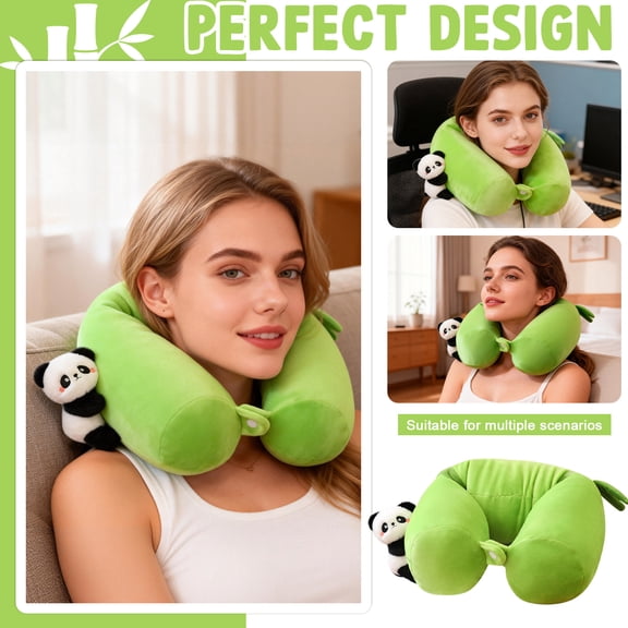 U Shape Neck Pillow Plush PP Cotton 1Set 21.65In