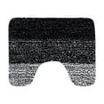 thumbnail image 1 of U Shape Toilet Mat Black Absorbent Fluffy Shaggy Soft Microfiber Non-Slip Bathroom Rug Machine Washable, 1 of 7