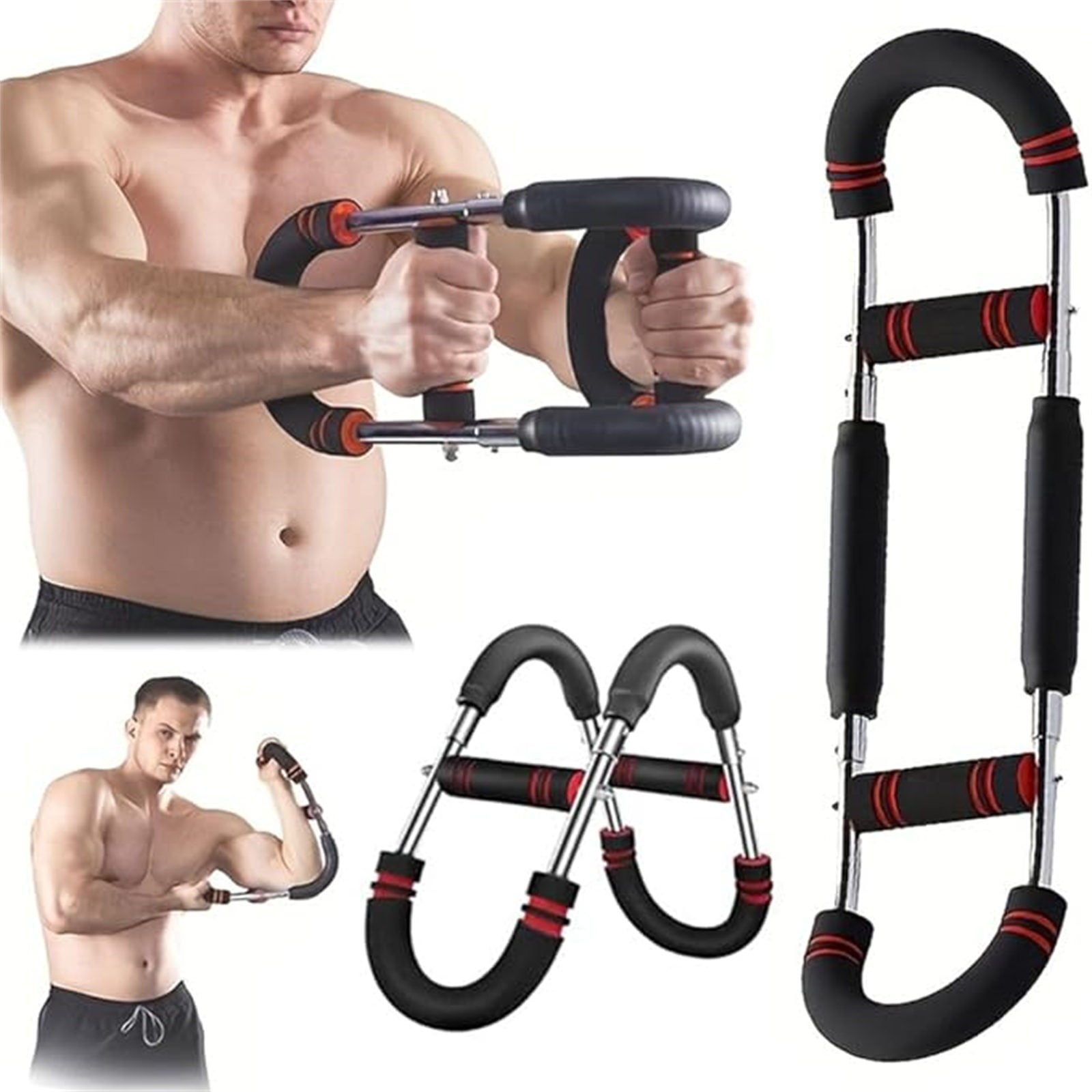 U-Shape Twister Arm Exerciser, Adjustable Chest Expander, Biceps ...