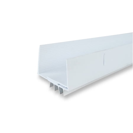 U-Shape Vinyl Adjustable Door Bottom - White | Polar Bear Weather Stripping - 1576SPB