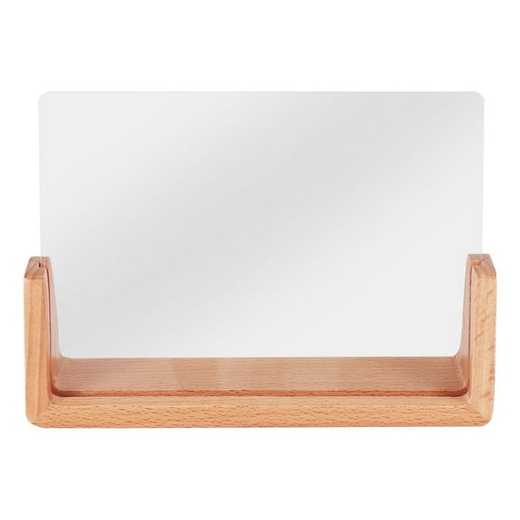 U-Shaped Acrylic Photo Frame Creative Solid Wood Home Desk Decoration for Office/Bedroom/Living Room/Cafe-7 Inch