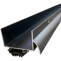 U Shaped Aluminum Door Bottom Sweep with Drip Cap, Weather Stripping Seal for Exterior Doors, 1 3/4" Width, Black (48 Inch)