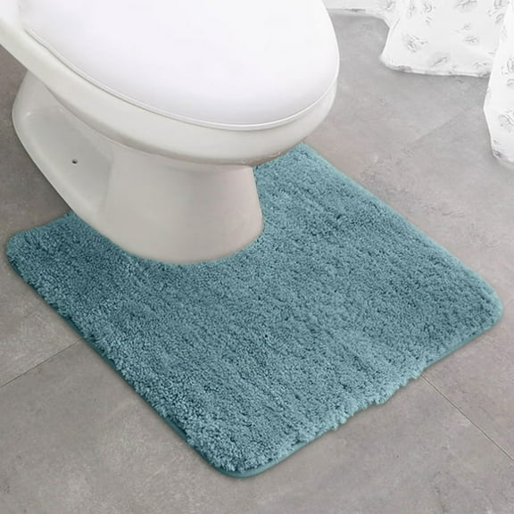 U-Shaped Anti-Slip Toilet Mat & Bathroom Rug Set - Thickened Absorbent Waterproof Floor Mats for Home