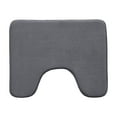 thumbnail image 1 of U Shaped Bathroom Rug, Machine Washable Non Slip Fast Dry Absorbent Contour Mats, for Bathroom Toilet, Gray (18x4x1in), 1 of 6