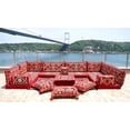 thumbnail image 1 of U Shaped Blue Arabic Floor Sofa Set, Floor Cushions, Patio Sofas, Terrace Sofa, Ethnic Sofa, Moroccan Sofas, Turkish Sofa, 1 of 4