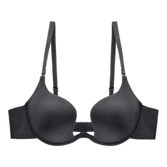 U-Shaped Bra For Women Sexy Backless Push-Up Seamless Underwear Beautiful Comfor Everyday Bras Black L