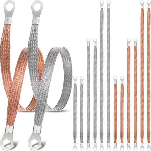 U-Shaped Bridge Grounding & Anti-Static Flange Cross-Connection Wires, Tinned Copper Braided & Pure Copper Explosion-Proof Grounding Cables - With Tinned Copper Braided Structure,