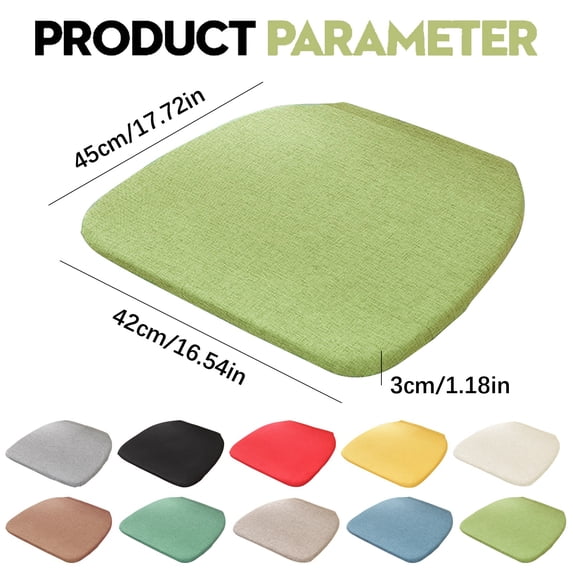 U Shaped Chair Cushion, Dining Chair Cushion, Seat Cushions for Kitchen Chairs, Dining Chair Cushions, Thick Comfort Seat Cushion, Indoor Chair Pad, Horseshoe-Shaped Seat Cushion,17.72×16.54in,Green