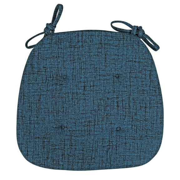 U-Shaped Chair Cushions with Ties - 17"x16" Waterproof Seat Pads for Kitchen/Dining Chairs - Non- Comfort for Wooden/Metal Chairs - Indoor & Patio Furniture Cushion
