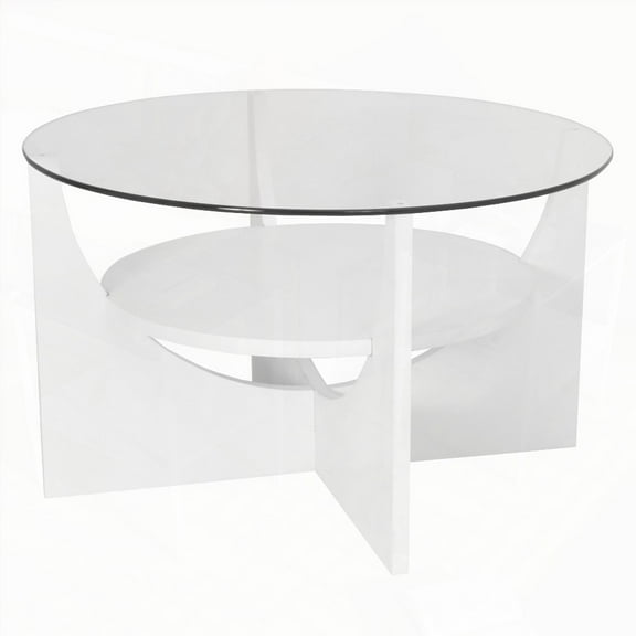 U Shaped Coffee Table in White by LumiSource for a Well-Rounded Living Space