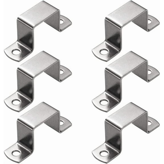 SHENGDING Heavy Duty U-Shaped Connector Bracket - 12 Pack, Stainless Steel Security Holder for Doorways and Strut Channels