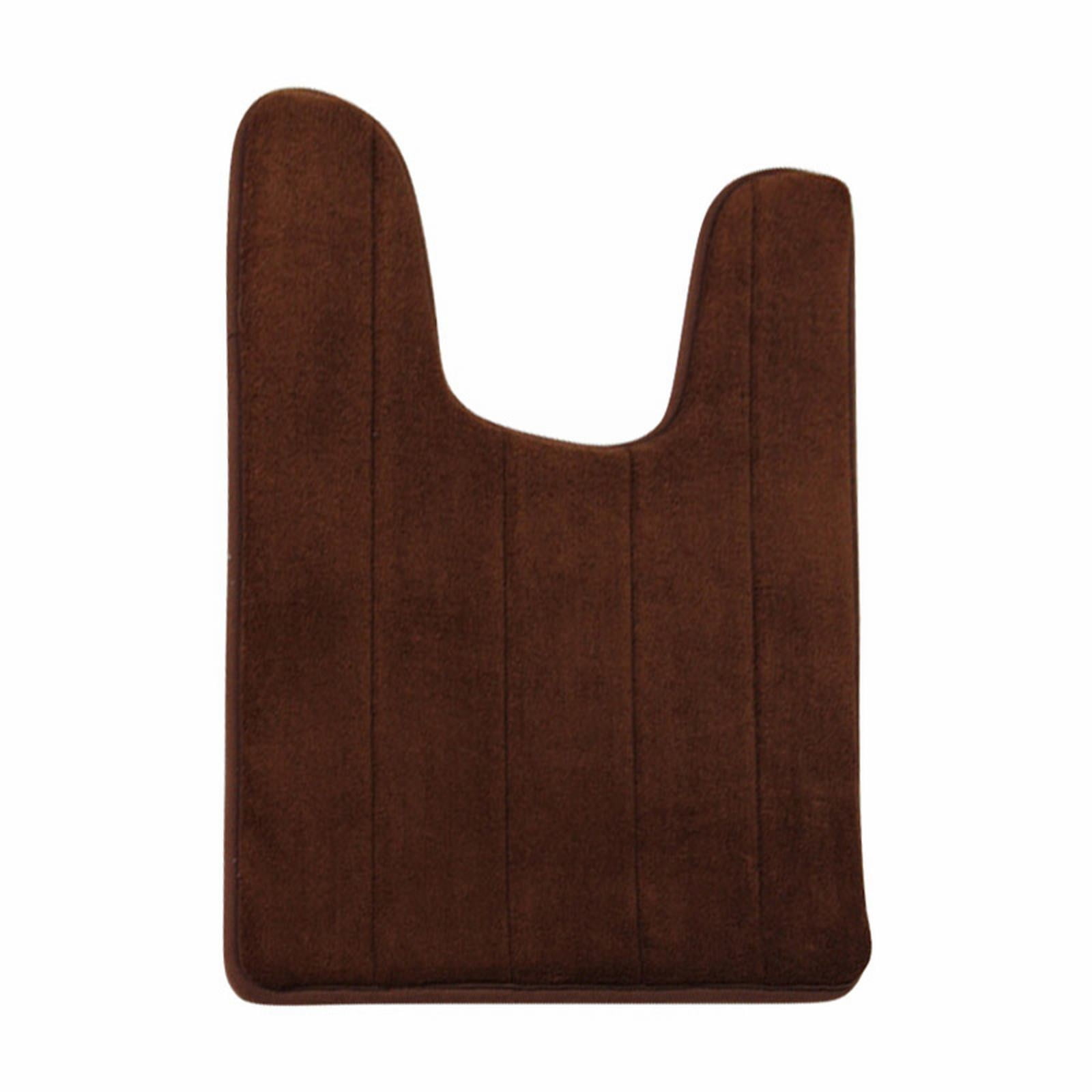 UShaped Contour Memory Foam Toilet Mat Velvet Washroom Rug 20“x24