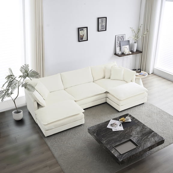 U-Shaped Design - Convertible & Reversible - Living Room - Comfortable Relaxation