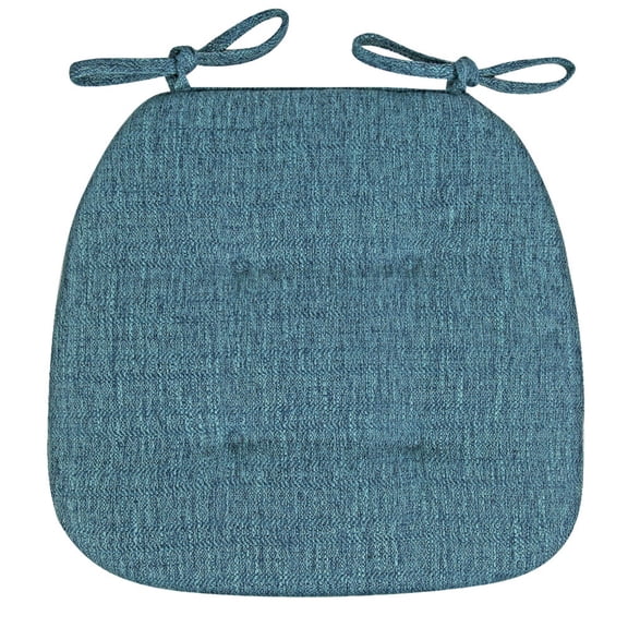 U Shaped Dining Chair Cushions with Ties Non Cotton Linen Fabric 3Cm Memory Foam for Kitchen Dining Room Seat Pad