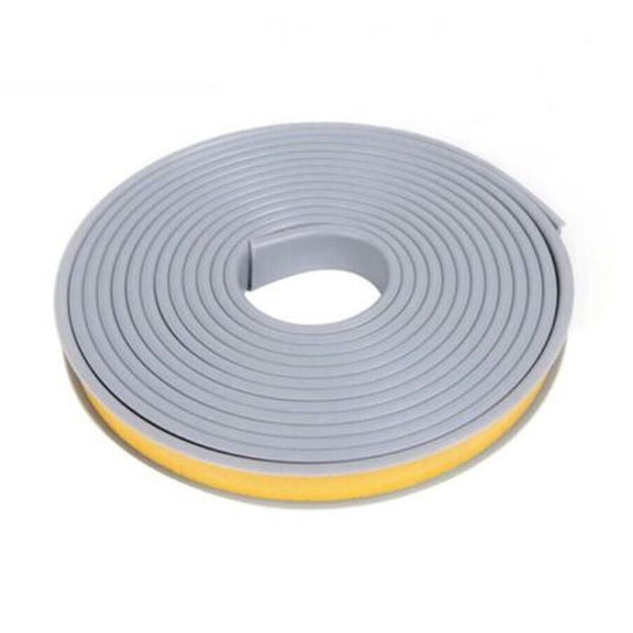 U-Shaped Edging Edge Tape 5M TPE Furniture Banding Seal Strips For Table Cabinet Wardrobe Corner Protection Anti-Collision Soft Elastic Trim Roll(Gray)