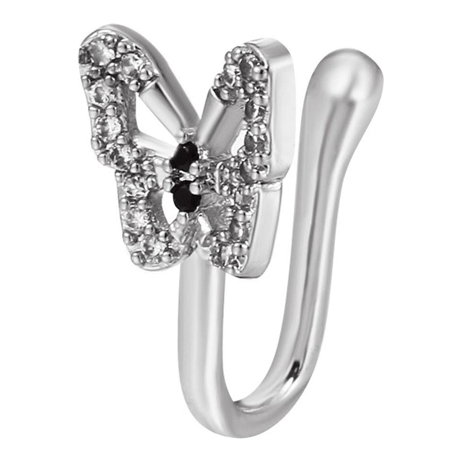 U Shaped Fake Nose Diamond Studded Nose Nail No Hole Nose Clip Piercing