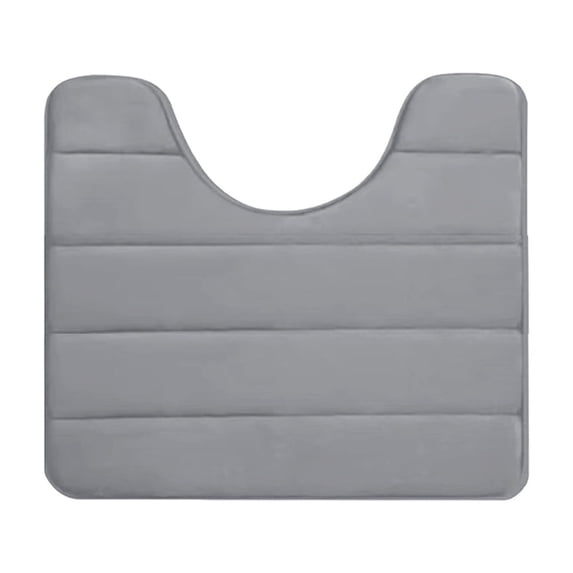 U-Shaped Foam Bath Mat, Soft Thick Non Slip Bathroom Rug, Quick Water Absorption, Machine Washable Dirt Resistant Toilet Floor Mat for Shower and Bathroom Use