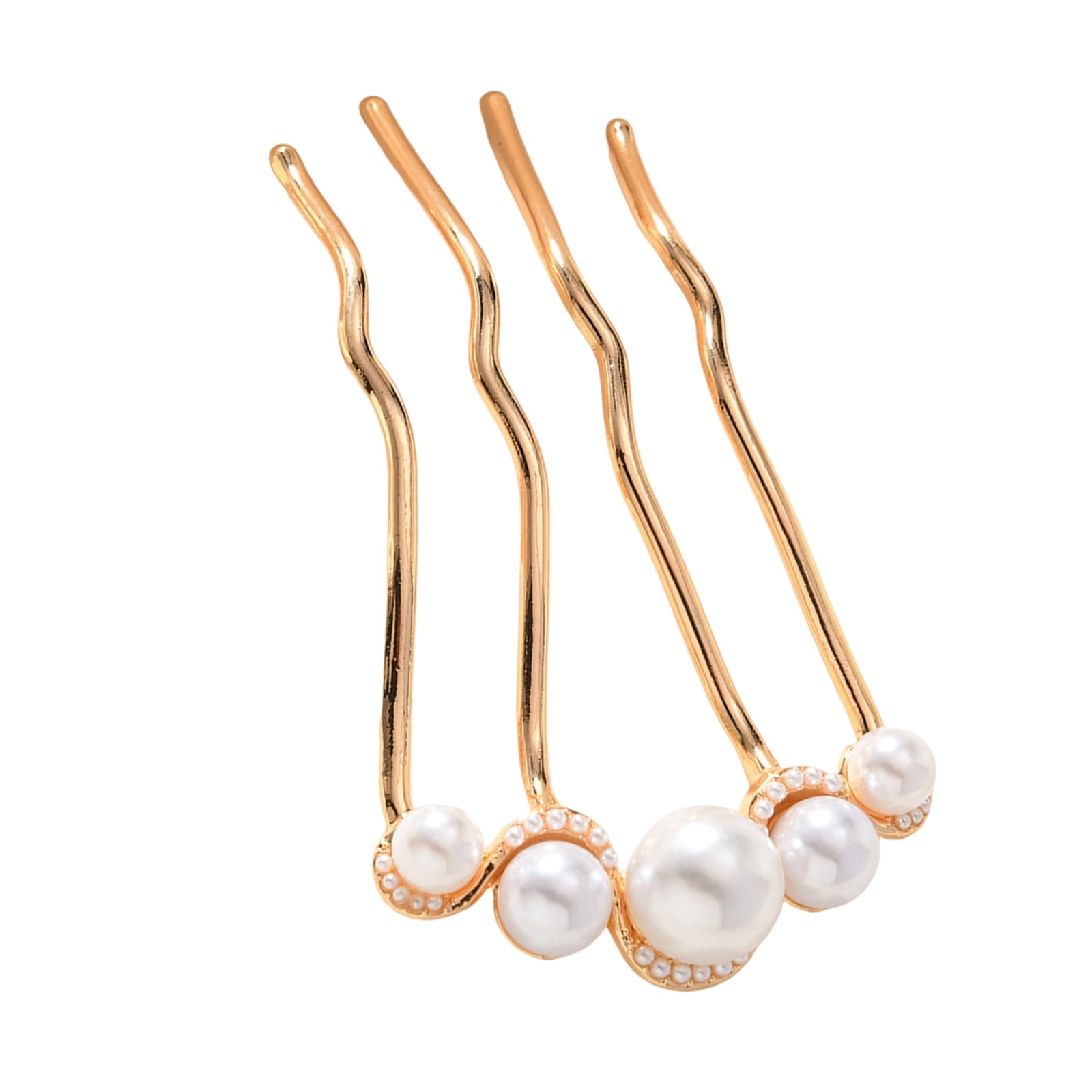 U Shaped French Hair Pins Pearls Hair Forks Updo Hair Stick for Women ...