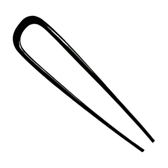 U-Shaped French Hairpin Hair Pin Prongs Updo Chignon Pins Large Metal Hairpins Sticks Hair Accessories For Women Girls Hair Styling, black, 1 Piece