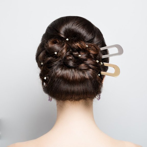 U Shaped Hair Pin French Twist Hair Fork Metal Hair Stick for Updos Chignon Bun Twisted Styles Minimalist Design