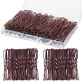 thumbnail image 1 of U Shaped Hair Pins,200Pcs 2.4Inches Hair Pins for Buns Hair Bun Pins Bun Hair Pins With Storage Box for Women Girls and Hairdressing Salon (Brown), 1 of 5