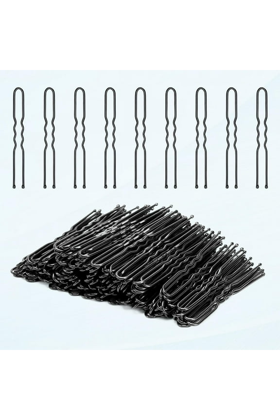 U Shaped Hair Pins, 50 Count Buns Pins Hair Pins for Women Girls for Updos Ballet French Twists, Bobby Pins Hair Grip Hair Clips Metal Hair Accessories 7cm/2.7in (Black)