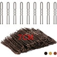 thumbnail image 1 of U Shaped Hair Pins,50 Count of Buns Pins Hairpins for Women Girls for Updos Ballet French Twists, Bobby Pins Hairgrip Hair Grip Hairclip Metal Hair Accessories 7cm/2.7in (Brown), 1 of 5