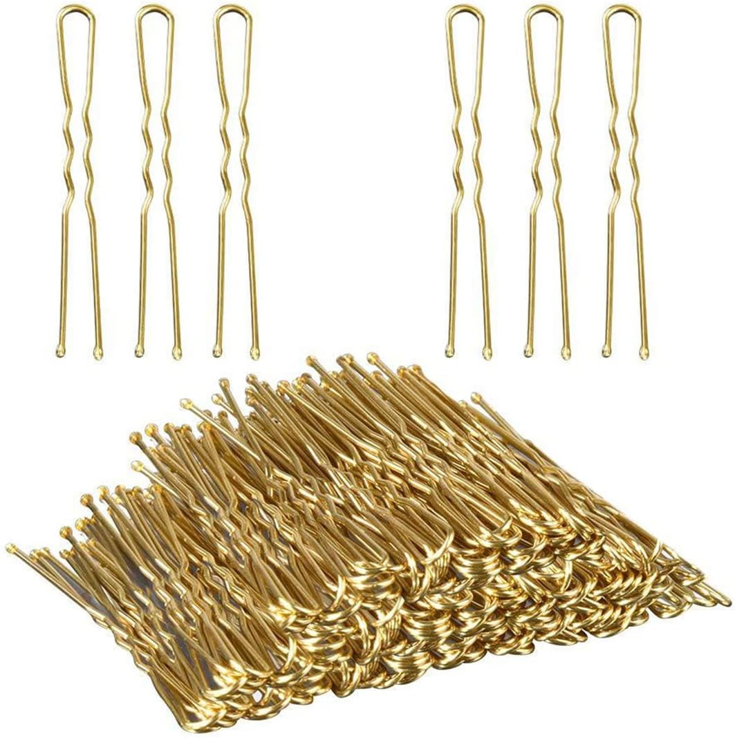 U Shaped Hair Pins for Buns (Blonde) 50 PCS 6 cm /2.4 Inches Hair Bun
