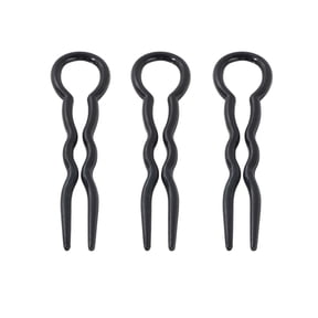 3PCS U Shaped Hair Pins Wavy Crink Chignon Bun Styling Clip French Sleek Braid Pin Updo Accessories For Women Girls Lady Hair Barrettes