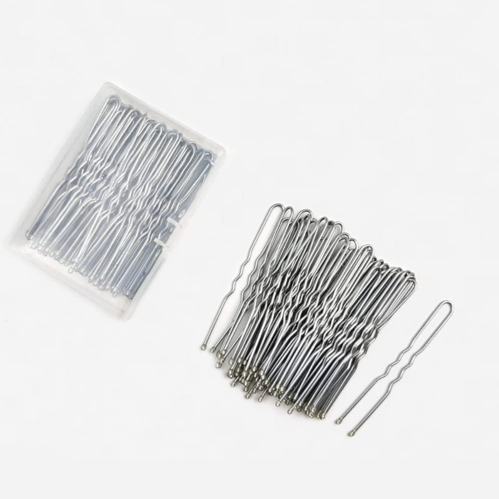 U Shaped Hair Pins Pins Bun Hair Pins,Wedding Bridal Silver Hair Pins (Silver60Pcs)
