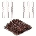thumbnail image 1 of U-Shaped Hair Pins for Secure Bun and Updo Styling, No-Slip Metal Bobby Pins for Bridal and Daily Wear, 50 Count, 1 of 4