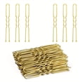 thumbnail image 1 of U Shaped Hair Pins for Updos, Thick Metal Bobby Pins Secure Wedding Bun & Bridal Hairstyles, Salon Grade No Slip Hairpins 50 Count, 1 of 3