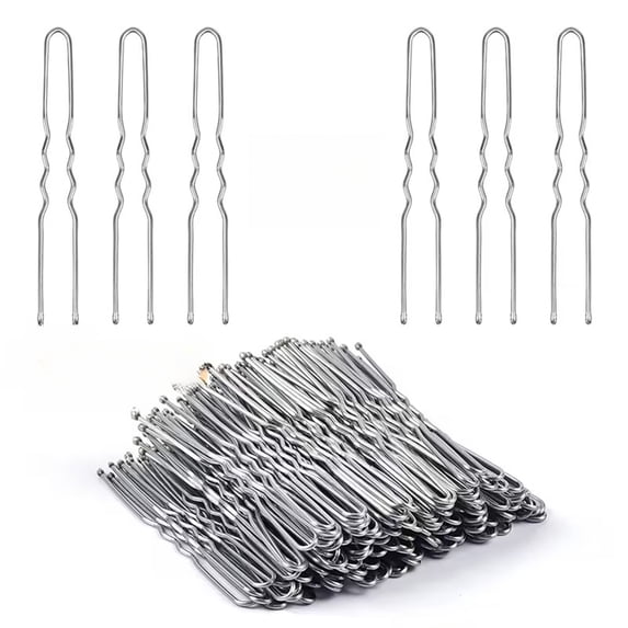 U-Shaped Hair Pins for Updos, Thickened Metal Bobby Pins Secure Bun & Bridal Styling, Professional Salon Grade Invisible Hold, 50 Count