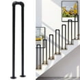 UShaped Handrail IndustrialStyle Galvanized Steel Stair Railing for