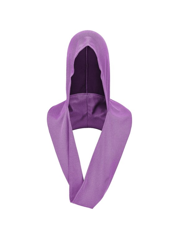 U-Shaped Hoodie Cooling Towel,Cooling Hoodie Quick Dry Towel for Neck and Face, Soft Breathable Towel for Sport,Work Out, Gym,Camping More Activities Purple Free Size
