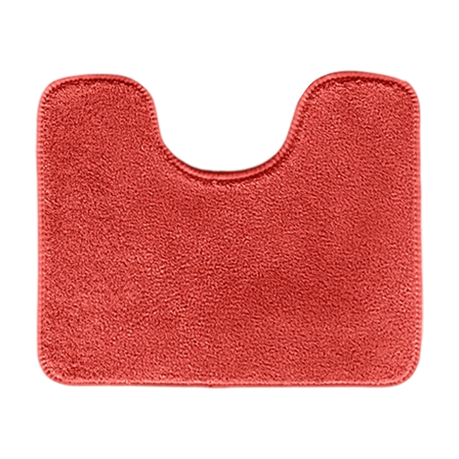 Reinforced Backing Rug U Shaped Luxury Toilet Rug, Soft Thick Microfiber Material With ...