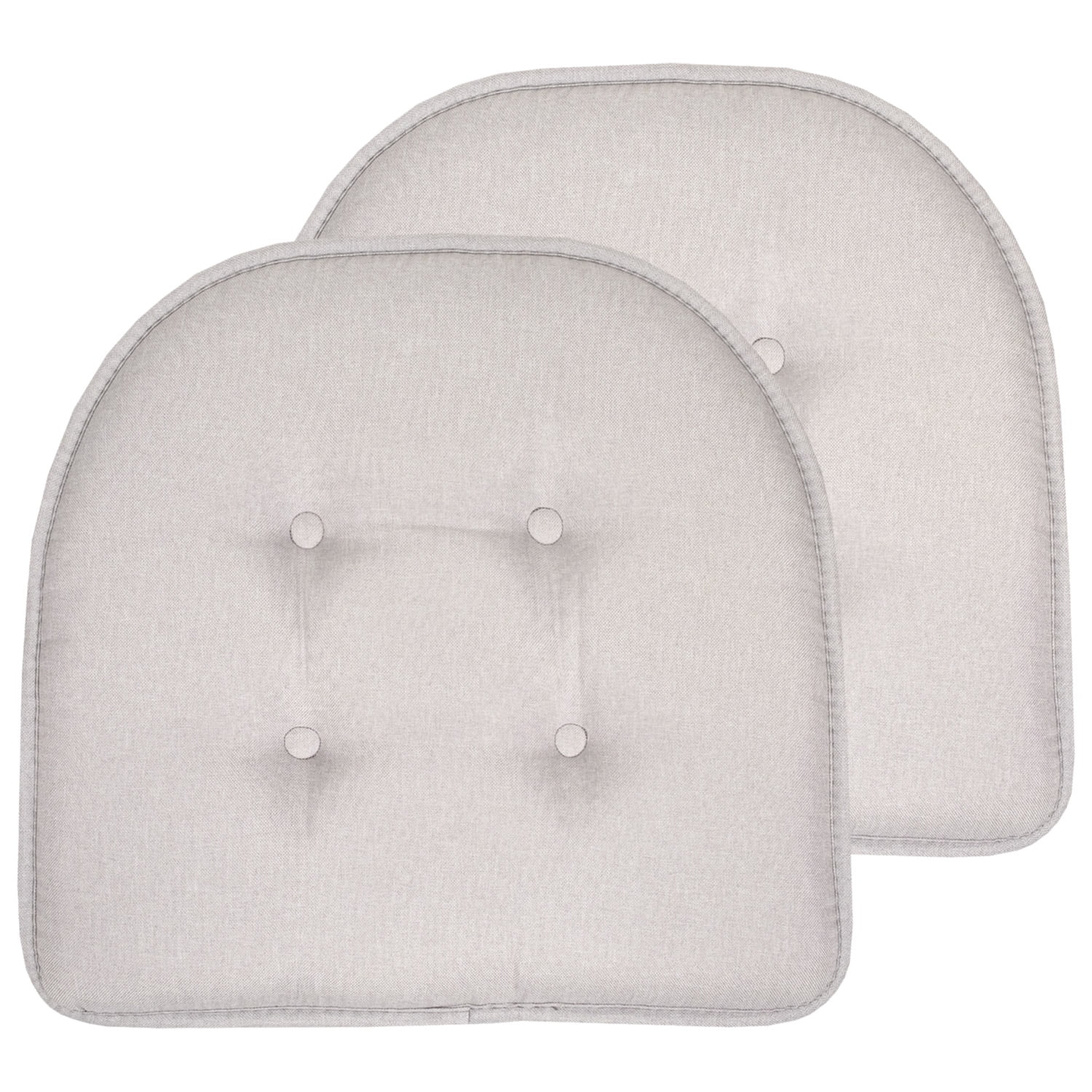 UShaped Memory Foam Chair Pads 2 Pack Light Gray
