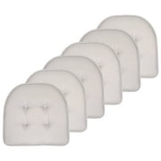 U-Shaped Memory Foam Chair Pads 6 Pack Light Gray