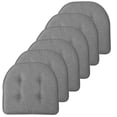 thumbnail image 1 of U-Shaped Memory Foam No Slip Back 16 x 16 Chair Pad Cushion 6 Pack - Gray, 1 of 7
