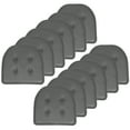 thumbnail image 1 of U-Shaped Memory Foam No Slip Back 16 x 17 Faux Leather Chair Pad Cushion 12 Pack - Gray, 1 of 7