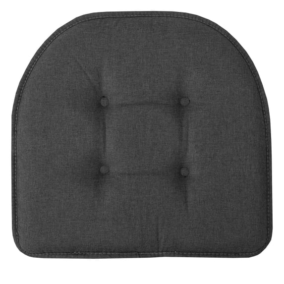 U-Shaped Memory Foam No Slip Back 17 x 16 Chair Pad 12 Pack Charcoal