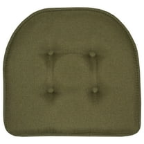 U-Shaped Memory Foam No Slip Back 17 x 16 Chair Pad 2 Pack Army Green